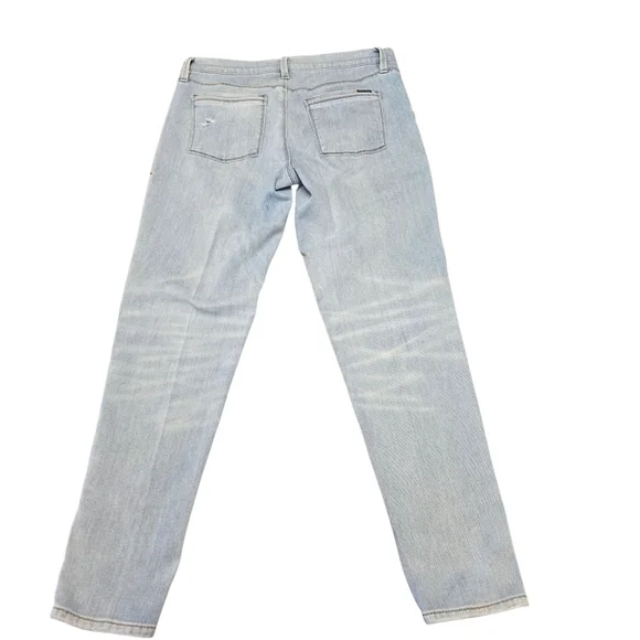 WHBM The Girlfriend Floral Embroidered Light Blue Jeans Size 6 - Picture 6 of 16